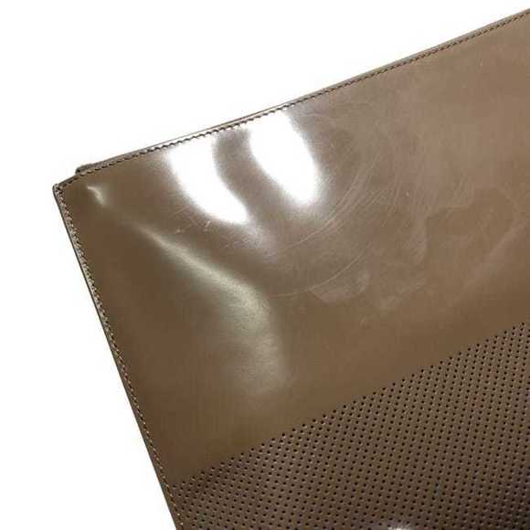Celine clutch bag brown pouch patent leather CELINE punching 103713AB4 07OC C... - Picture 5 of 10